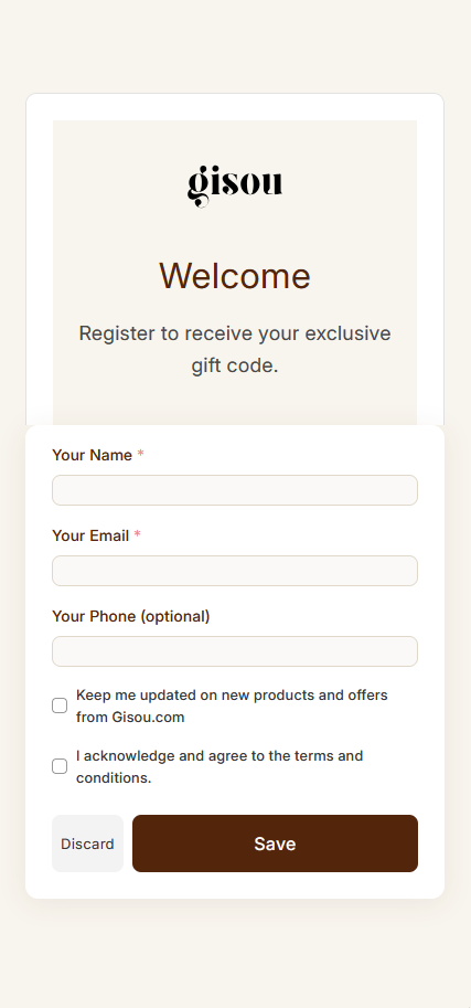 Registration Form Mobile